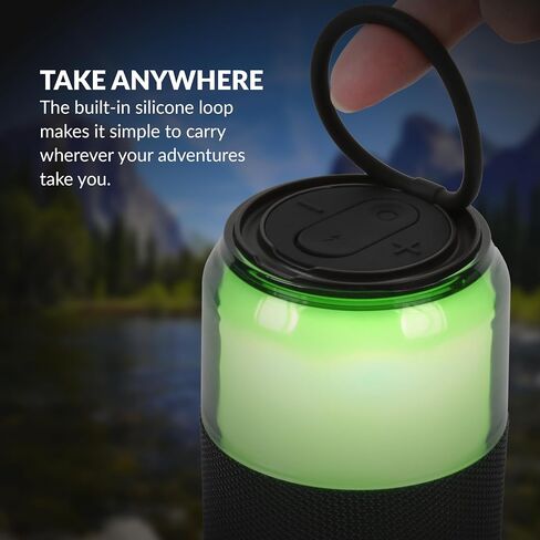Supersonic SC-2335BT SodaBoom Multi-Color Glowing Portable Bluetooth Speaker with 4-Mode LED Light Show, TWS Pairing, USB Input, 1800mAh Battery, Silicone Carry Loop, Dust Cover, 10W Peak Power in Saudi Arabia