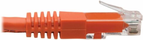 Tripp Lite by Eaton N200-015-OR 15 Ft Cat5e Ethernet Cable, RJ45 Gigabit 1Gbps LAN Patch, 24AWG Gold-Plated, Molded Strain Relief, Orange, Cloud Care Pre-Configured Bundle Eligible (10 Pack) in Saudi Arabia