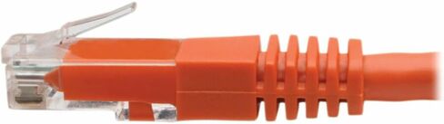 Tripp Lite by Eaton N200-015-OR 15 Ft Cat5e Ethernet Cable, RJ45 Gigabit 1Gbps LAN Patch, 24AWG Gold-Plated, Molded Strain Relief, Orange, Cloud Care Pre-Configured Bundle Eligible (10 Pack) in Saudi Arabia