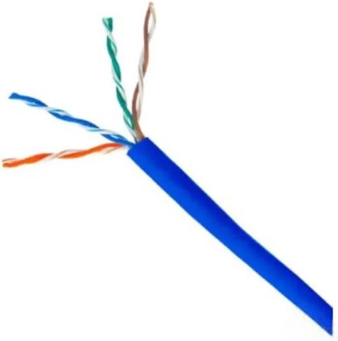 CAT5E-BLU-2 Bulk Ethernet Cable, U/UTP, Solid CCA, 1000ft Pull Box, HDPE Insulation, PVC Jacket, Blue, 24AWG, CMR Rated in Saudi Arabia