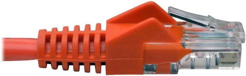 Tripp Lite Eaton Series N001-025-OR Cat5e Ethernet Patch Cable 25 ft, 350MHz Gigabit LAN, Snagless Molded UTP 26AWG, RJ45 M/M, PoE, Orange, Cloud Care Pre-Configured Bundle Eligible (10 Pack) in Saudi Arabia