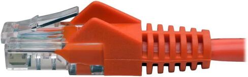 Tripp Lite Eaton Series N001-025-OR Cat5e Ethernet Patch Cable 25 ft, 350MHz Gigabit LAN, Snagless Molded UTP 26AWG, RJ45 M/M, PoE, Orange, Cloud Care Pre-Configured Bundle Eligible (10 Pack) in Saudi Arabia