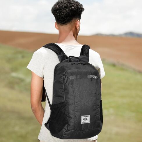 10 L Ultralight Packable Backpack, Black Travel Foldable Backpack Lightweight Collapsible Day Packs for Camping Hiking Outdoor Cycling Hiking Sports Gym in Saudi Arabia