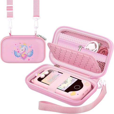 Kids Smart Phone Case Compatible with Luoba/for UCIDCI/for windpaint/for Yosfeng/for Kikapabi/for Joozfee/for dancingcow Toys Cell Phone, Toddler Learning Play Toy Phone Holder Bag -Pink in Saudi Arabia