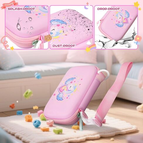 Kids Smart Phone Case Compatible with Luoba/for UCIDCI/for windpaint/for Yosfeng/for Kikapabi/for Joozfee/for dancingcow Toys Cell Phone, Toddler Learning Play Toy Phone Holder Bag -Pink in Saudi Arabia
