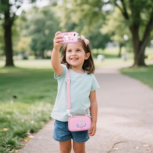 Kids Smart Phone Case Compatible with Luoba/for UCIDCI/for windpaint/for Yosfeng/for Kikapabi/for Joozfee/for dancingcow Toys Cell Phone, Toddler Learning Play Toy Phone Holder Bag -Pink in Saudi Arabia