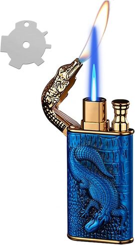 أخف وزناً شعلة ، تصميم Dragon Design Magic Dual Dual Wighter مع ضبط الفلاميتر ، ولاعات الطائرات الطائرات المقاومة للرياح ، ولخات البوتان القابلة لإعادة التعبئة للرجال الداخليين في الهواء الطلق (بدون البوتان)-Dragon in Kuwait
