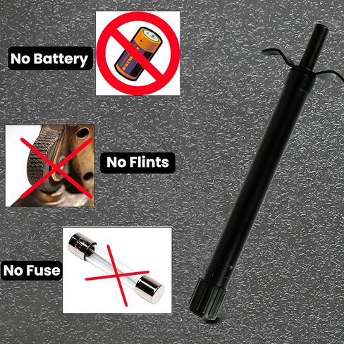 Easy Grip Waterproof Stainless Steel Gas Lighter Regular Gas Lighters for Gas Stoves, Restaurants & Kitchen Use (Black) in Saudi Arabia