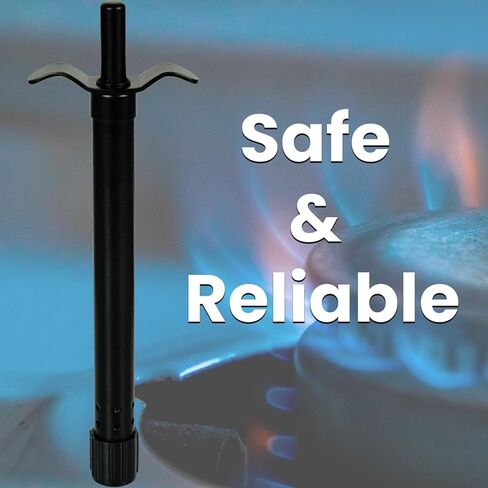 Easy Grip Waterproof Stainless Steel Gas Lighter Regular Gas Lighters for Gas Stoves, Restaurants & Kitchen Use (Black) in Saudi Arabia
