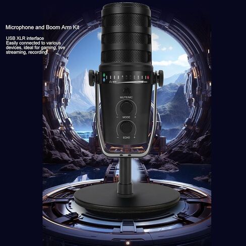 Microphone Sanpyl USB ، ذراع الطفرة الميكروفون القابل للتعديل ، لتسجيل الألعاب الحية التي تغني المقابلات الحية in Saudi Arabia