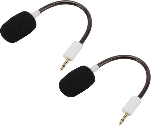 EBTOOLS Detachable Microphone, Replacement Game Mic 3.5mm, Game Headset Microphone, Fit for BlackShark V2, V2 Pro (not for Version 2023) Gaming Headset, Noise Cancelling, 2 Pack (White) in Saudi Arabia