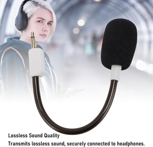 EBTOOLS Detachable Microphone, Replacement Game Mic 3.5mm, Game Headset Microphone, Fit for BlackShark V2, V2 Pro (not for Version 2023) Gaming Headset, Noise Cancelling, 2 Pack (White) in Saudi Arabia