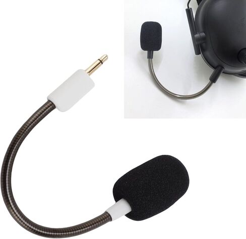 EBTOOLS Detachable Microphone, Replacement Game Mic 3.5mm, Game Headset Microphone, Fit for BlackShark V2, V2 Pro (not for Version 2023) Gaming Headset, Noise Cancelling, 2 Pack (White) in Saudi Arabia