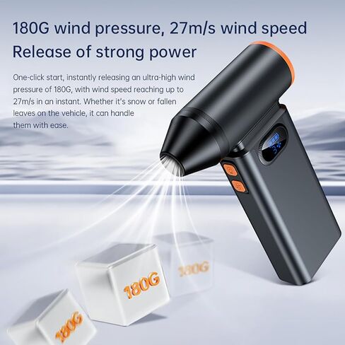 BC02 Cordless Air Duster ، 130k دورة في الدقيقة ، 180 واط ، 3 سرعات + توربو ، 6000 مللي أمبير في الساعة شحن سريع ، الألومنيوم ، للكمبيوتر/لوحة المفاتيح/السيارة ، رمادي كوني in Kuwait