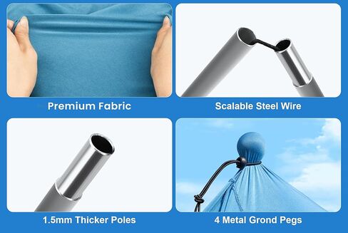 ملجأ شمسي شاطئية ، شمس التخييم ، شمس الشمس 10 × 10 أقدام مع 10 أكياس رملية ، مجرفة رملية ، أوتاد أرضية ، أعمدة الاستقرار ، مظلة شاطئية شمس الظل UPF50+ حماية للتخييم ، الصيد ، الفناء الخلفي ، الفناء الخلفي in Kuwait