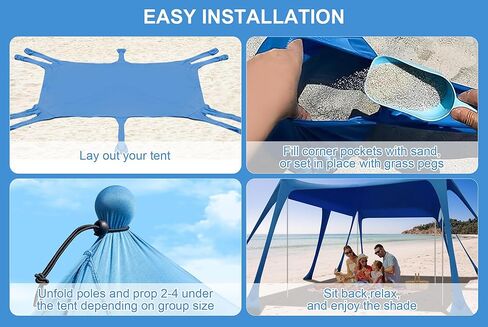 ملجأ شمسي شاطئية ، شمس التخييم ، شمس الشمس 10 × 10 أقدام مع 10 أكياس رملية ، مجرفة رملية ، أوتاد أرضية ، أعمدة الاستقرار ، مظلة شاطئية شمس الظل UPF50+ حماية للتخييم ، الصيد ، الفناء الخلفي ، الفناء الخلفي in Kuwait