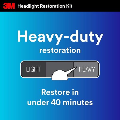 3M مجموعة ترميم المصابيح الامامية، عبوة من قطعتين، نظام ترميم المصابيح الامامية للسيارة سهل التحمل، منظف ومرمم للمصابيح الامامية للاستخدام مع المثقاب المنزلي in Kuwait