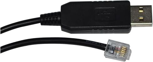 Industrial F&T>D*I FT232RL CHIP USB to RJ11 RJ12 6P4C Plug RS232 Serial Communication Cable for KOLLMORGEN S20260 S200 J5 Port(1.8M) in Saudi Arabia