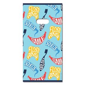 Squeeze Brush Smile Dental Giveaway Bags, 6" x 12", 100 Pack