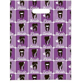 IBrush IFloss ISmile Dental Giveaway Bags, 8" x 10", 100 Pack