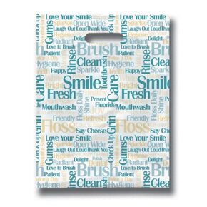 Tooth Talk Dental Giveaway Bags, 8" x 10", 100 Pack