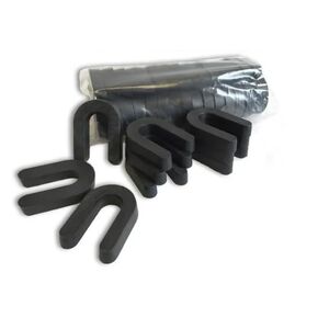 3/8" x 1-1/2" x 2" Black - Plastic Horseshoe Shims - 30 Pack