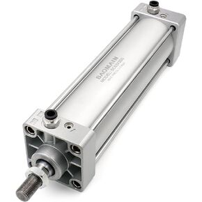 Baomain Pneumatic Air Cylinder SC 63 x 300 PT 3/8, Bore: 2-1/2 inch(63mm), Stroke: 12 inch(300mm), Screwed Piston Rod Dual Action