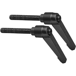 Clamping Lever Handles, M10 x 20mm Male Thread, Adjustable Quick Release Locking Rotating Bolt Knobs Black - (Applications: for Lathe Machinery), 2-Pieces