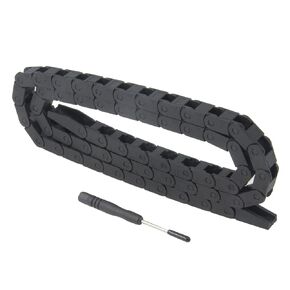 1Meter/39.4Inch Drag Chain Cable Carrier 10x10mm Closed Type R18 Cable Chain Wire for 3D Printer and CNC Machines Comes with a Screwdriver Tool (10x10MM-Close)