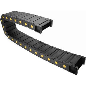 uxcell R55 25mm x 77mm Plastic Closed can Open Cable Drag Chain Wire Carrier 1M Long