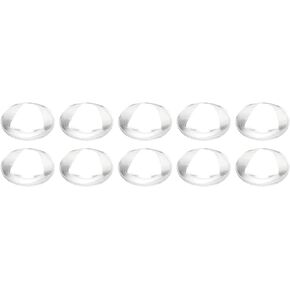 PATIKIL Diameter 10mm Double Convex Lens, 10 Pcs Acrylic LED Optical Convex Condenser Lens for Physics Classrooms Labs, Transparent