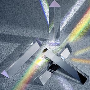 4 Pcs Photography Crystal Prisms Optical Triangular Prism for Teaching Photography Kids Science Physics(2 Inch)