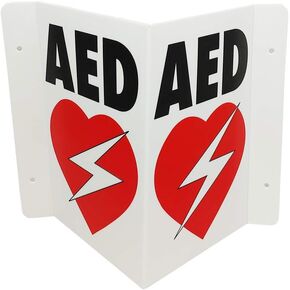 CPR Savers Foldable Panel AED Wall Sign for Business, School, Restaurant, Office or Any Public Place (1)