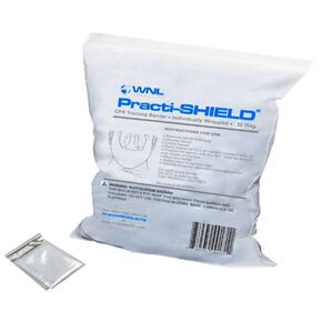 WNL Products WL3120IW CPR Practi-Shield Manikin Training Protectors Individually Wrapped - 200 Shields