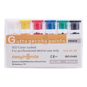 Dental Gutta Purcha Point 02/04/06 Taper Endodontic Paper Points for Root Canal (#45-80 Assorted, 04 Taper)