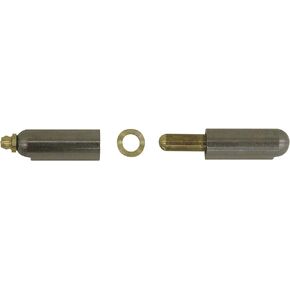Steel Weld-On Bullet Hinge with Brass Pin/Bushing/Grease Fitting .77 x 3.94 Inch