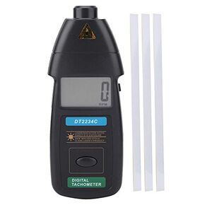 Digital Tachometer, Walfront DT2234C Handheld Digital Laser Tachometer 2.5-99999RPM Accuracy Non-Contact Measurement Speed Meter Gauge with User Manual