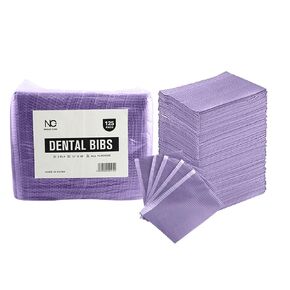 13" x 18" Dental Bibs Disposable Pack of 125 - Soft and Waterproof Dentist Bibs Napkin for Medical Patients Dental Tray Covers