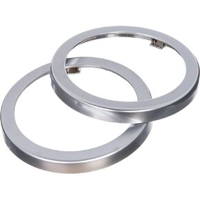 San Jamar Ez-Fit Metal Finish Rings Cup Dispenser Trim Rings, For C2410C for Restaurants, Dining Halls, and Fast Food, Metal, 9 x 9 x 8 Inches, Silver, Set of 2