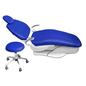 مجموعة غطاء كرسي الأسنان، أغطية حماية كاملة من جلد البولي يوريثان، 4 قطع/مجموعة، حماية مرنة مقاومة للماء لمعدات طب الأسنان (أزرق) in Kuwait