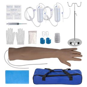 Intravenous Practice Arm, Phlebotomy Practice Kit, IV Venipuncture Training Arm for Injection and Infusion, Medical EducationTraining Model