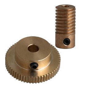 CNBTR 4mm Bore Hole Diameter Brass Gear Shaft with 60 T Wheel 0.5 Modulus Set Drive Gear Box Shaft