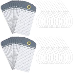 Juvale 24 Pack Safety Inspection Tags, Record Label Tags with Cable Ties for Equipment, Maintenance, Service, Office, Quality Control, Waterproof Tool, 6 x 3 in