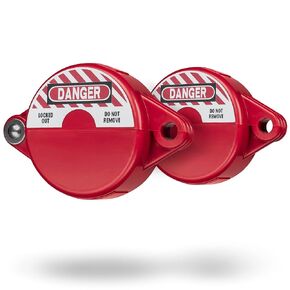 TRADESAFE Gate Valve Lockout - Red Lockout Tagout Valve for 18 inch to 24 inch Diameter Valve Handles, OSHA Compliant, Impact Resistant Propane Tank Lock, Gas Lock