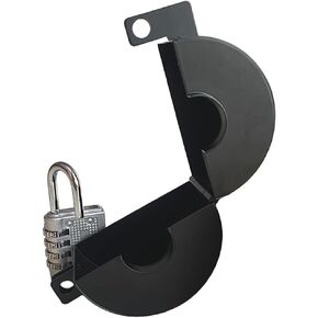 Door Knob Lockout Device. A Lock Cover (Matt Black) That disables doorknobs, faucets, valves by Blocking Keyhole Access & preventing Turning for Security.