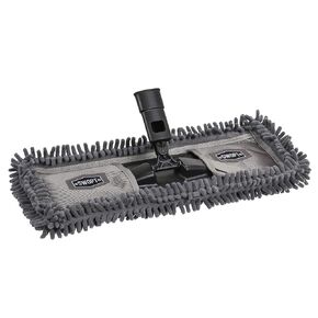 SWOPT 18" Microfiber Dust Mop, Microfiber Flexible Duster, Cotton Mop + 60" Steel Handle, Combo — Cleaning Heads With Long Handle Interchangeable With All SWOPT Cleaning Products — Machine Washable