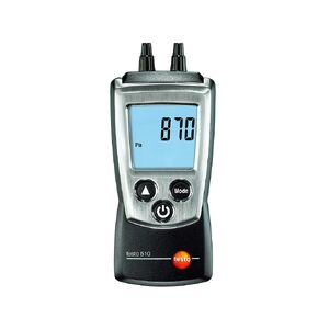 جهاز قياس الضغط التفاضلي الرقمي testo 510 I ثنائي المنفذ لأنظمة تكييف الهواء وقنوات التهوية
