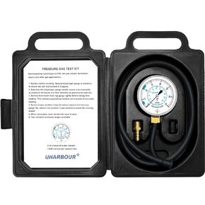 Manometer Gas Pressure Tester, Manometer LP Gas Pressure Tester Gauge 0-35" W.C, 1/4" NPT Fitting with Barbed Connection, 40" Hose