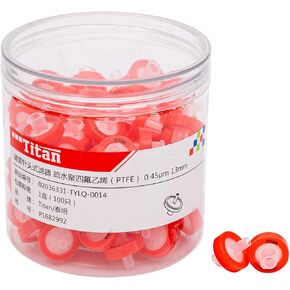Syringe Filter PTFE Membrane 13mm Diameter 0.22μm Pore Size Pack of 100