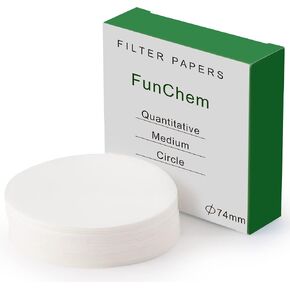Quantitative Filter Paper Circles, 56 mm Diameter Cellulose Lab Filter Paper, 20 Micron, Medium Filtration Speed, Pack of 100 in Saudi Arabia